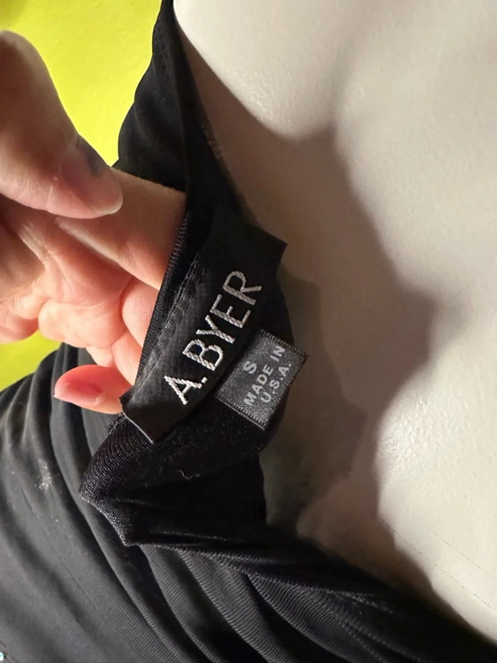 NWT A.Byer Black Strapless Mini Dress with Sparkly Polka Dot Skirt Detailing - Picture 7 of 8